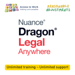 Dragon Legal Anywhere Access To Work and Reasonable Adjustments